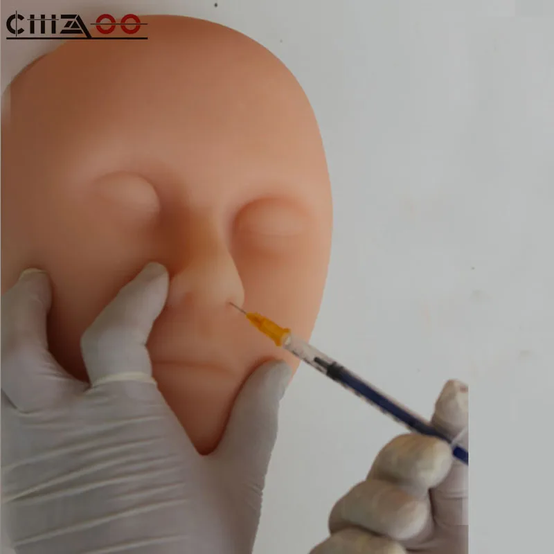 Pure Silicone Beauty Head Micro-Practice Model for Medical Science Teaching Aids