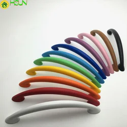 Black and white color hole pitch 96 / 128 modern simple children's American wardrobe handle drawer shoe cabinet door handle