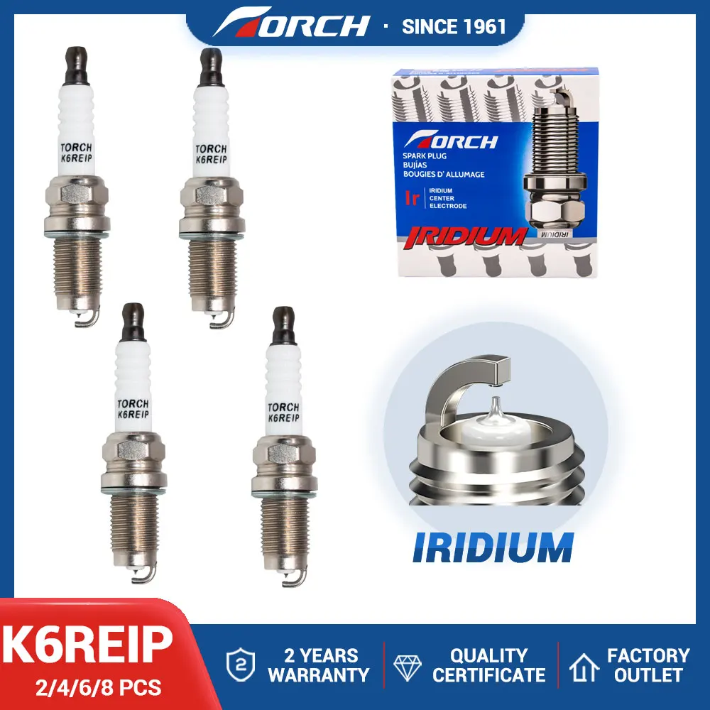 2-8PCS Candles Replace for PZFR6R8EG SIZFR6B8EG(96209) PZFR6R BERU 14F-6LPURW03 Z349 Iridium Platinum Spark Plugs TORCH K6REIP