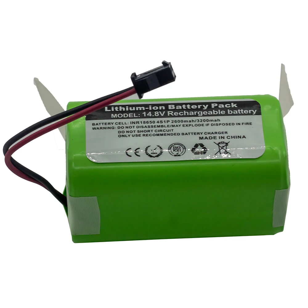 NEW/14.8V 2600mah 3200Mah Lithium Battery For ILIFE A4 A4s V7 A6 V7s Plus Robot Vacuum Cleaner ILife 4S1P Full Capacity  Li-Ion