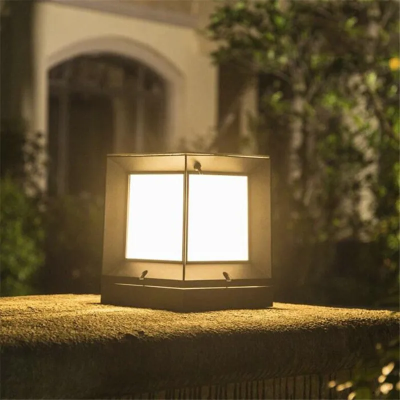 

E27 Outdoor Garden Square Post Lights IP65 Waterproof Column Light Fence Courtyard Balcony Villa Landscape