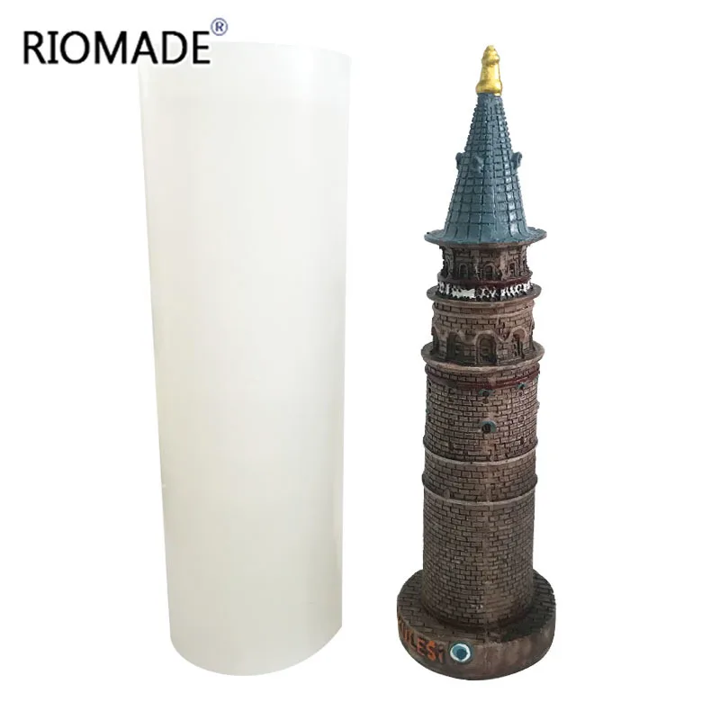 Galata Tower Shape 3D Tower Silicone Mold Chocolate Candy Fondant Cake Decorating Tools Kitchen Baking DIY Plaster Candle Mould