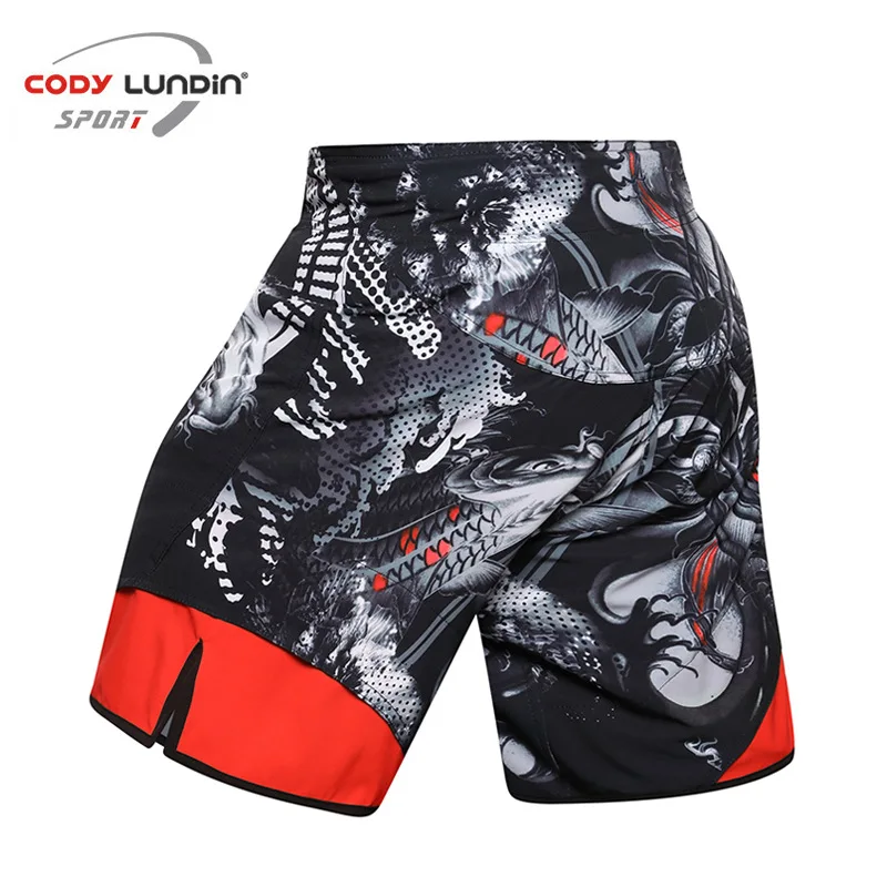 MMA Boxing Training Shorts Men\'s Muay Thai Sanda Fight Kickboxing Short Pants Gym Fitness Workout Trousers Running Sports Shorts