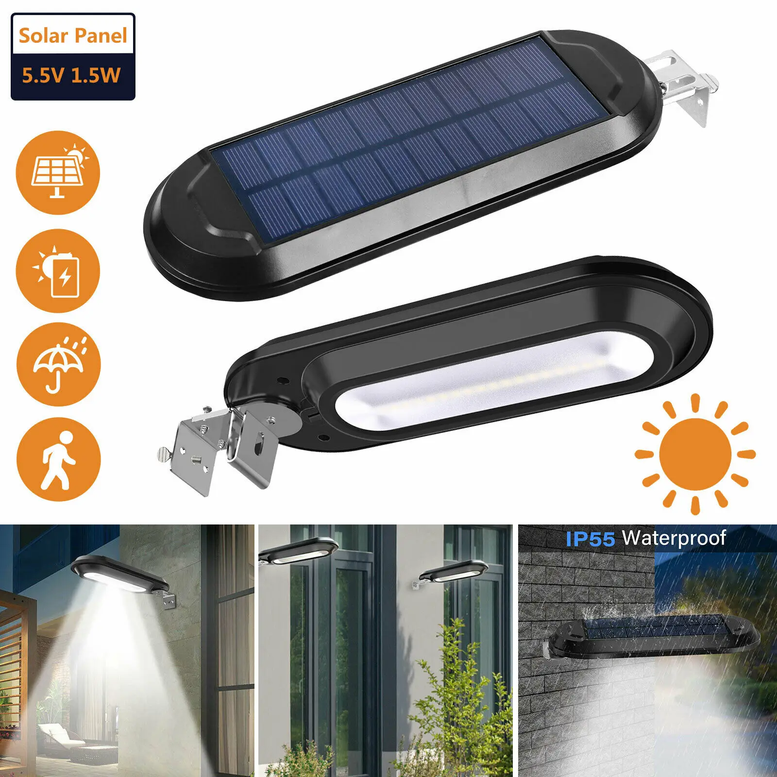 18 LED Waterproof Solar Wall Light LED Power Modern Garden Motion Sensor Ceiling Home Light Yard Lamp Portable Street lights