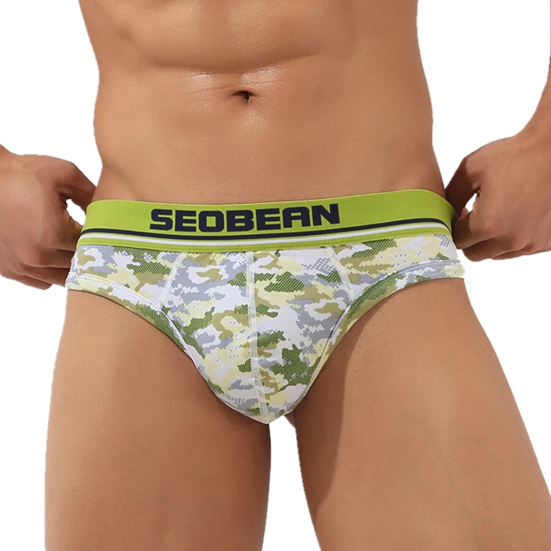 SEOBEAN Sexy Men Underwear Briefs Men Thongs Underpants Jockstrap Gay Mens Briefs Bikini Under Wear Cotton Mens Panties