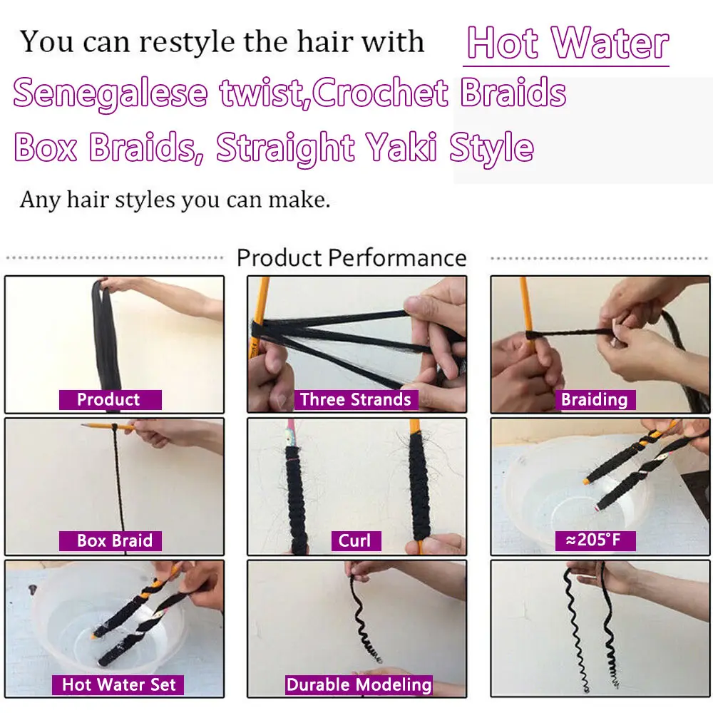 Pre Stretched Braiding Hair 100 Pack Braids Synthetic Hair Extensions Low Temperature Fiber Support Logo Customization