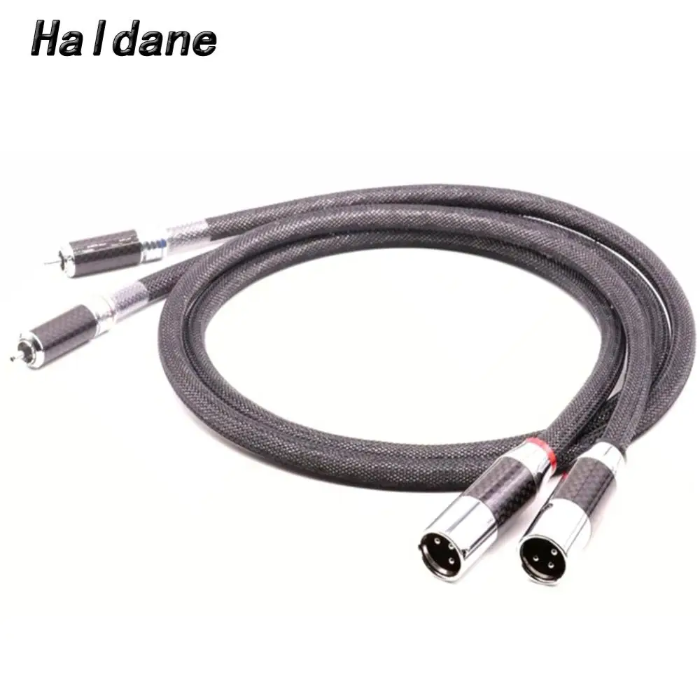 

Haldane Pair HIFI SQ-88B 2RCA to 2 XLR Audio Cable Mplifier DVD Player XLR Balanced Interconnect Cable with Carbon Fiber Plug