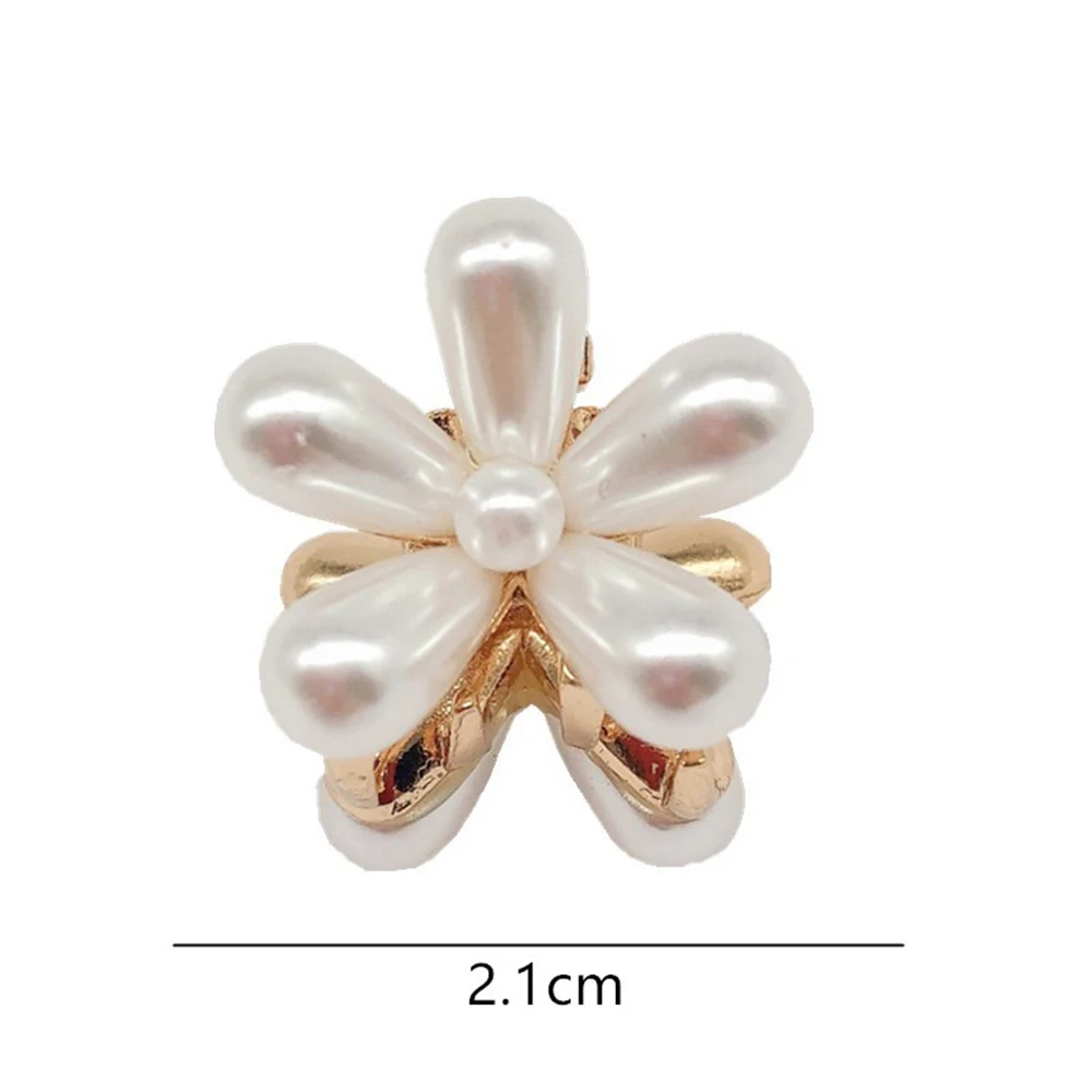 Mini pinces à cheveux en perles pour femmes et filles, épingles à cheveux fleur, pinces crabe rétro, mini petites barrettes, accessoires pour cheveux, 1 pièce