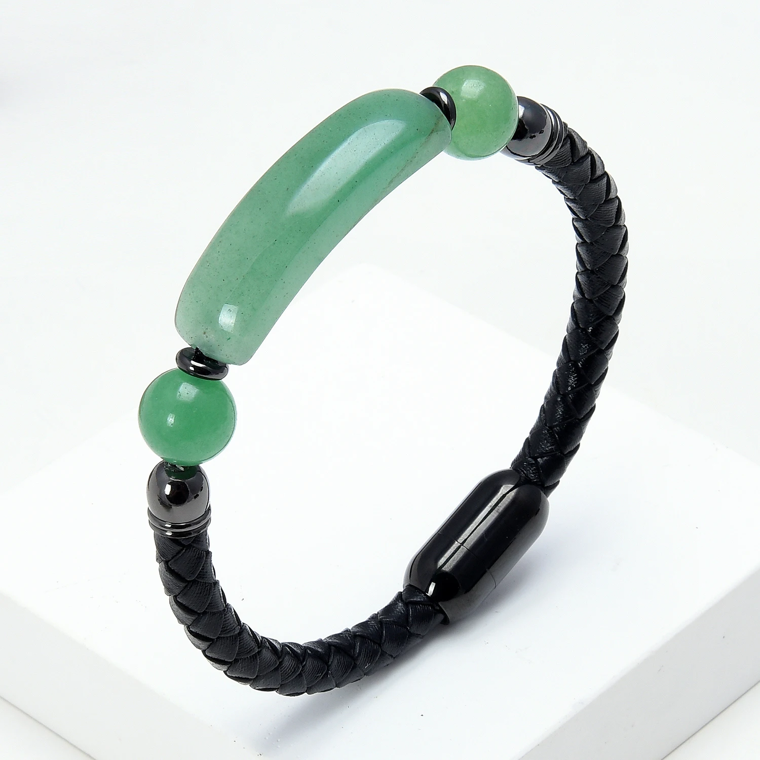 9 Style Natural Stone Bracelet Classic Leather Rope Chain Stainless Steel Buckle Tiger Eye Bracelets For Women Fashion Jewelry