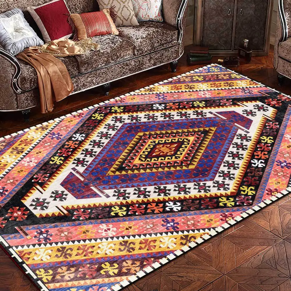 

Bohemia Persian Style Big Carpets for Living Room Bedroom Study Rectangle Area Rugs Boho Morocco Ethnic Print on Demand Home Mat