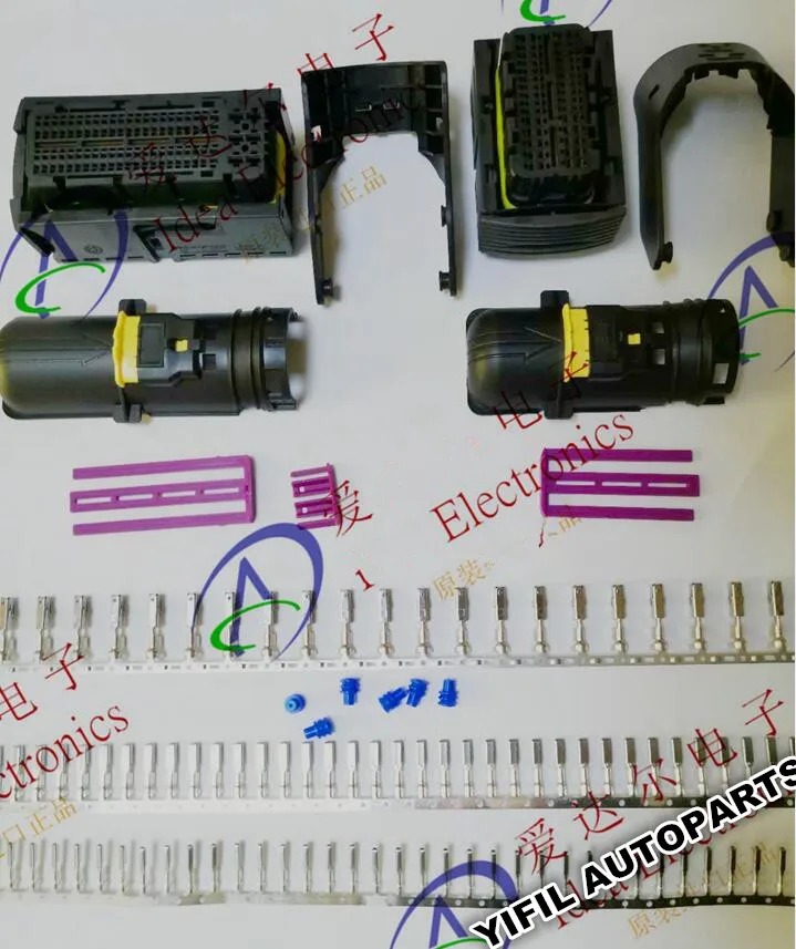 1set 60 Pin/Way 94 Pin/Way TE/AMP/TYCO ECU Harness Connector Plug With Terminal Seal 284743-1 284742-1