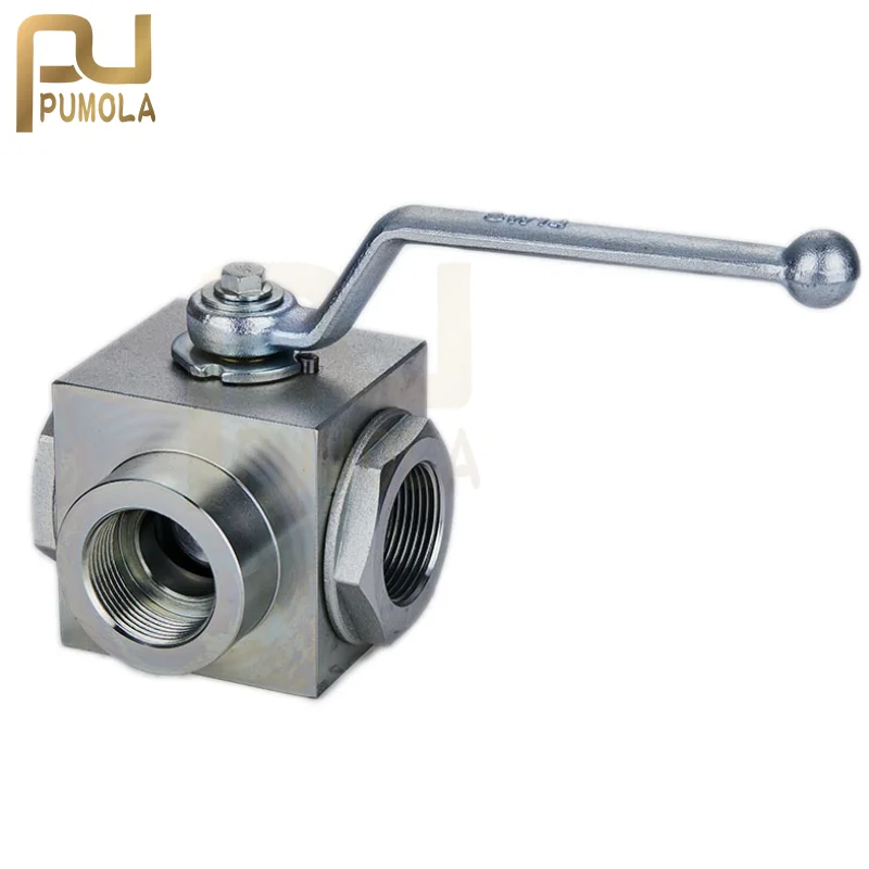 

High Pressure Hydraulic Two-position Three-way Ball Valve KHB3K(BK)-G1/4 G3/8 G1/2