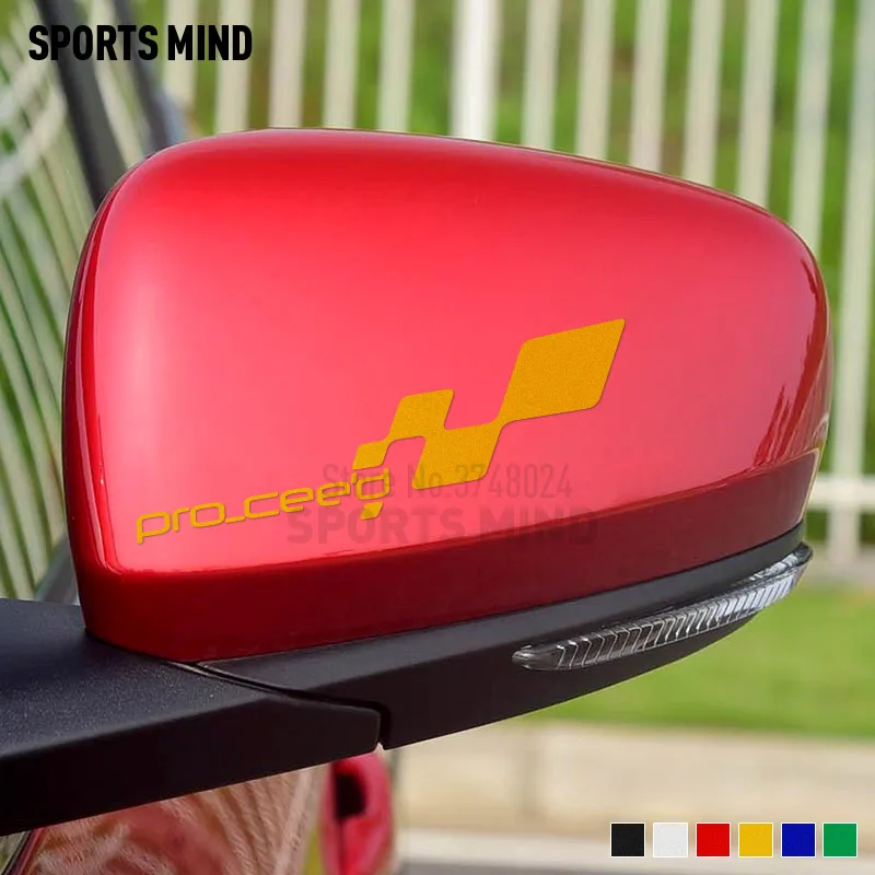 1 زوج الفينيل سيارة التصميم ل كيا برو Ceed GT-خط الخارجي اكسسوارات السيارات مرآة الرؤية الخلفية سيارة الشارات ملصقات #4