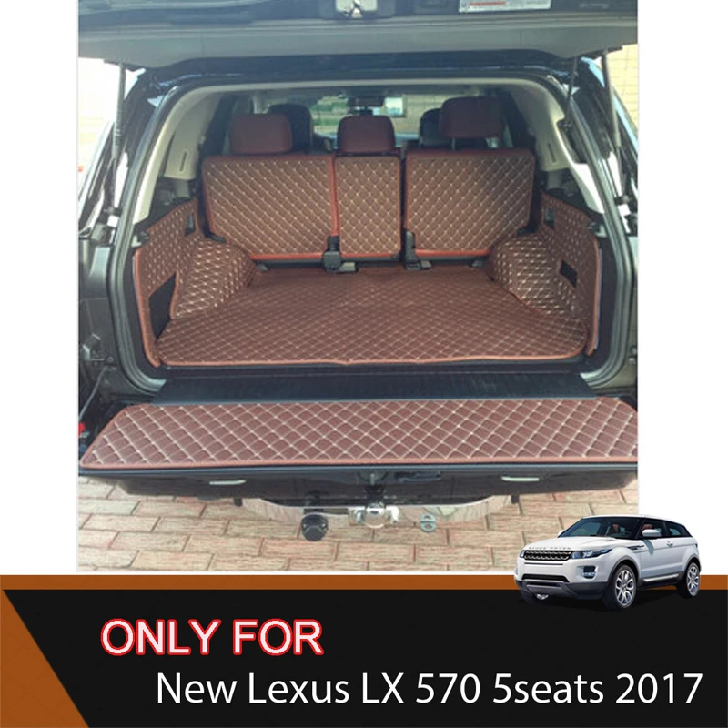 Top quality! Special trunk mats for New Lexus LX 570 5seats 2017 waterproof boot carpets liner for LX570 2016-2013