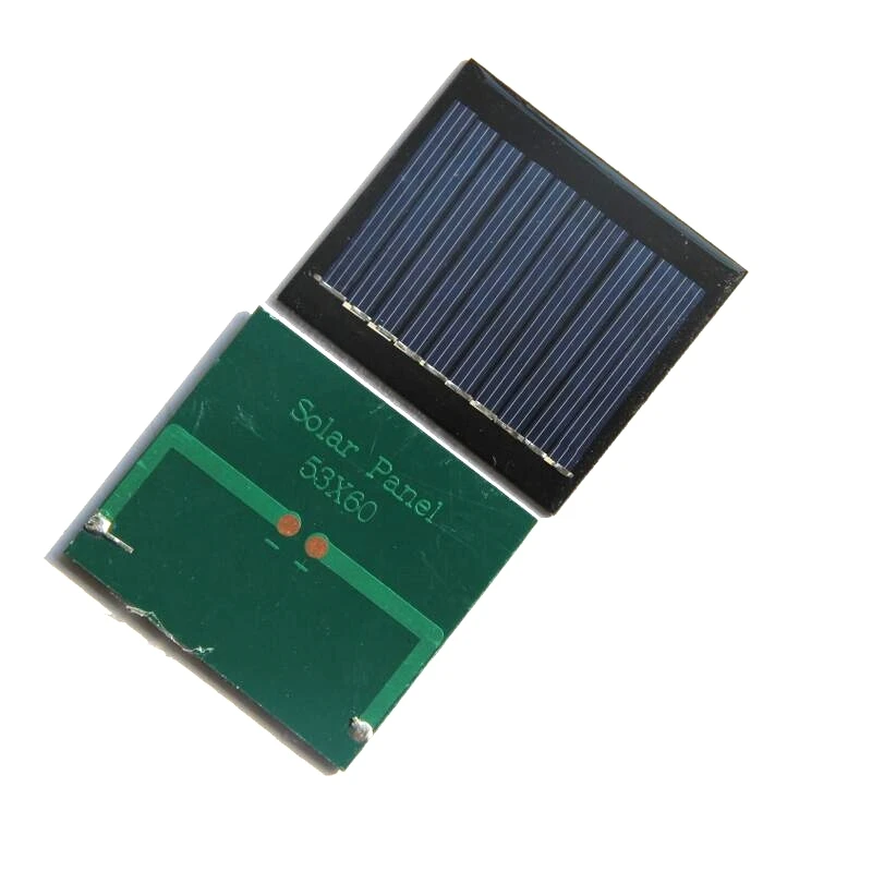 5V 60MA Mini Solar Cell Polycrystalline DIY Solar Panel Charger For 3.7V Battery Toy Study 53*60MM 100pcs Wholesale