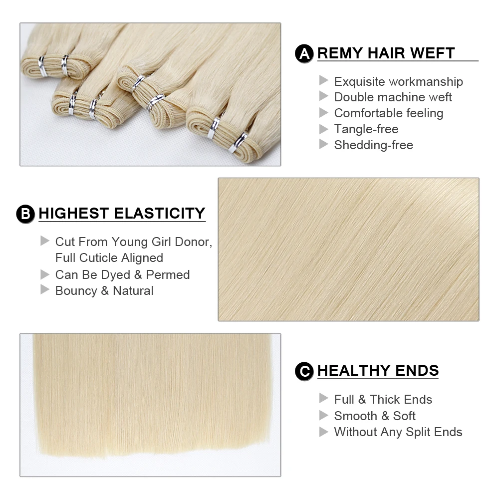 Extensions de Cheveux Humains 100% Naturels de Qualité Remy, Tissage à Double Proximité, Européen, 100g/Pièce, 14, 16, 18, 20, 22, 24 Pouces