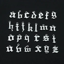 10pcs/lot 316 Stainless Steel Old English A-Z Letter DIY Charm Pendant Wholesale OEM Order Custom Service