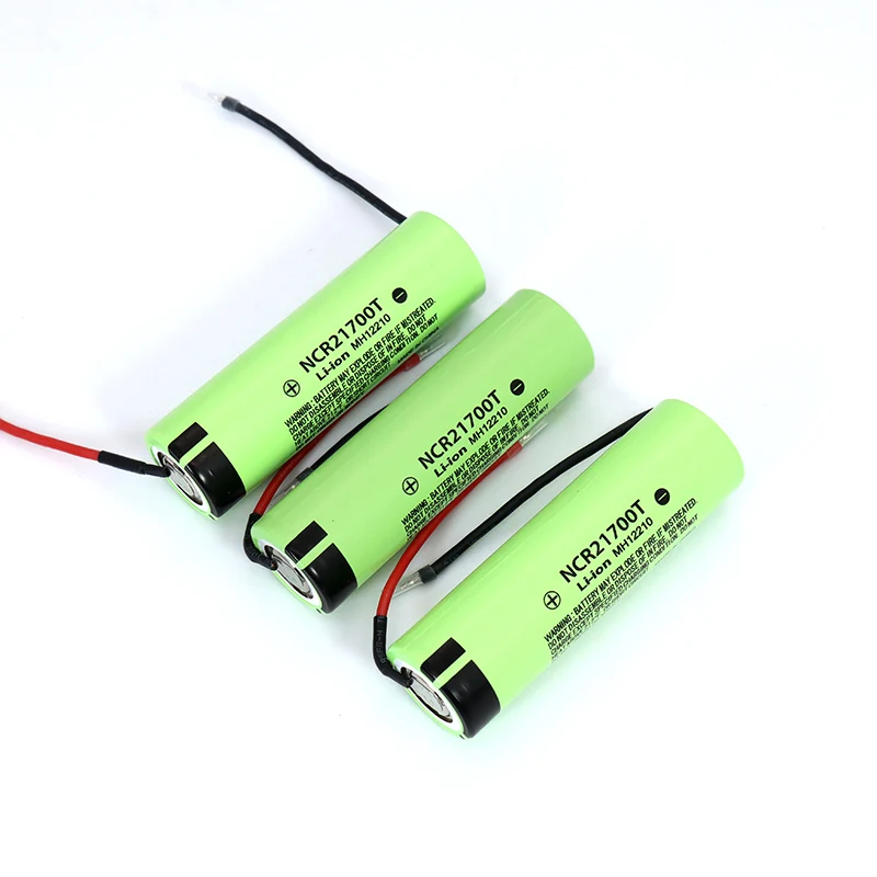 3.7V ncr1700t akumulator litowo-jonowy 4800mAh 21700 15A 5C szybkość rozładowania trójskładnikowych baterii litowych DIY kabel spawalniczy