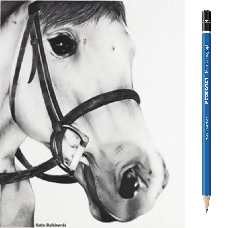 STAEDTLER 100 Graphite Sketch Pencil Water Soluble Mars Lumograph Student Art Supplies Soft Medium Hard Charcoal Pencils