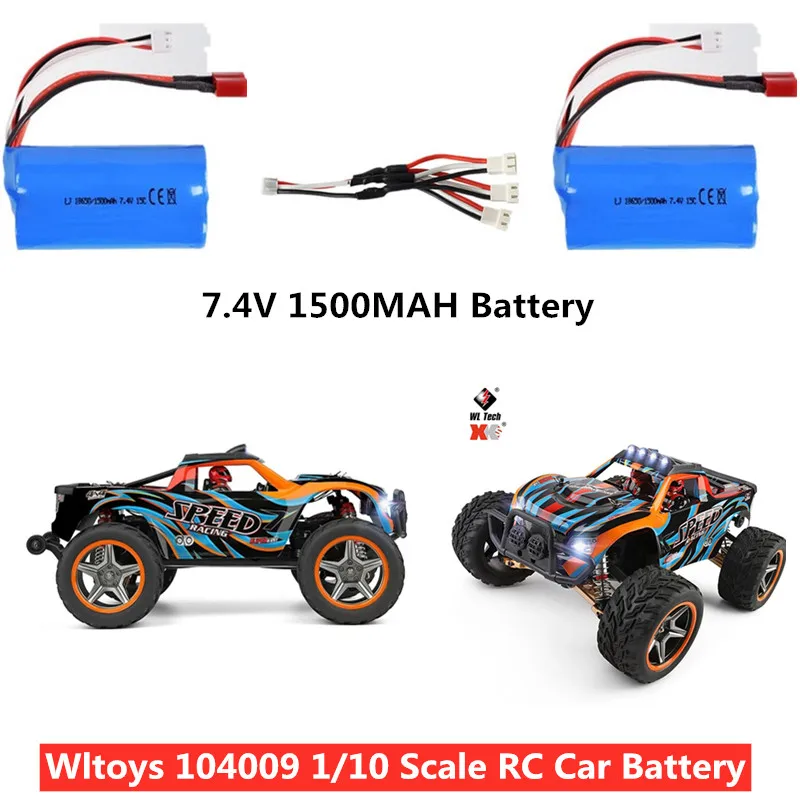 Wltoys 104009 High Speed 4WD RC Car Spare Parts 7.4V 1500mAh Battery And 3 in 1 Line For Wltoys 104009 Off-Road Vehicle Battery