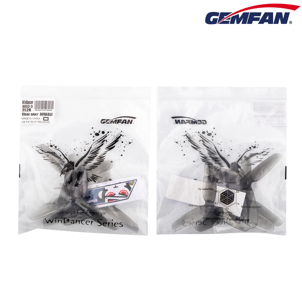 Gemfan 4032 4 Zoll Tri-Blade/3-Blatt-Propeller CW CCW Kompatibel mit 1406 2205 Bürstenlosem Motor für RC FPV Drohnen-Teile – Detail 11