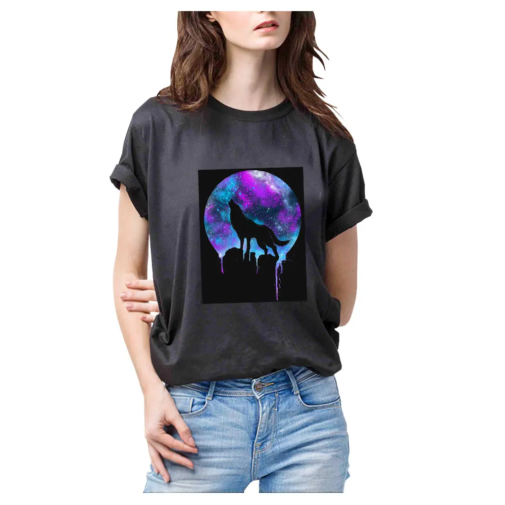كول الذئب الحديد بقع للملابس نقل الحرارة الفينيل Applique بها بنفسك زين تي شيرت سترة بقع الحيوان لاصق حراري شرائط الملابس
