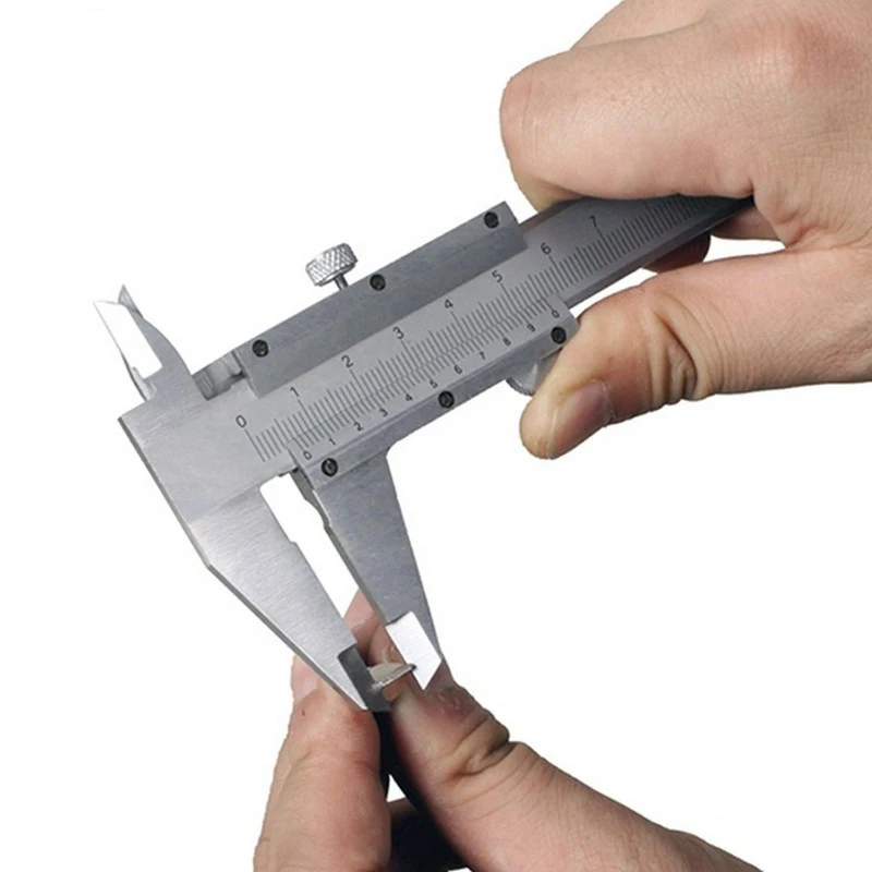 Calibrador Vernier de acero de alto carbono, escala láser de cuerpo grueso, herramienta de medición de forja, herramientas manuales de construcción, 0-150mm, 6 ", 0,02mm/0,05mm