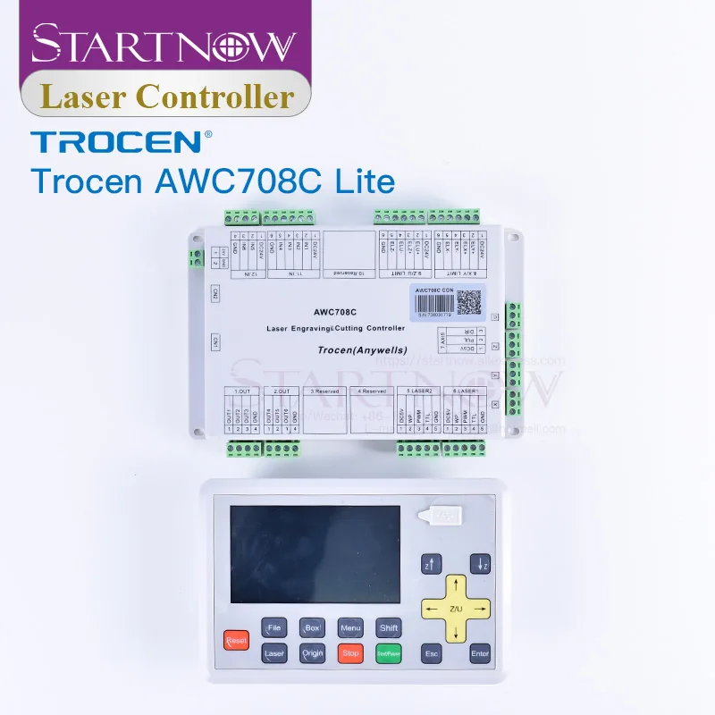 Imagem -04 - Cartão do Sistema de Controle do Cnc de Anywells Awc708c Lite para Peças do Equipamento do Laser Trocen Awc7824 Placa Controlador do Laser do Co2