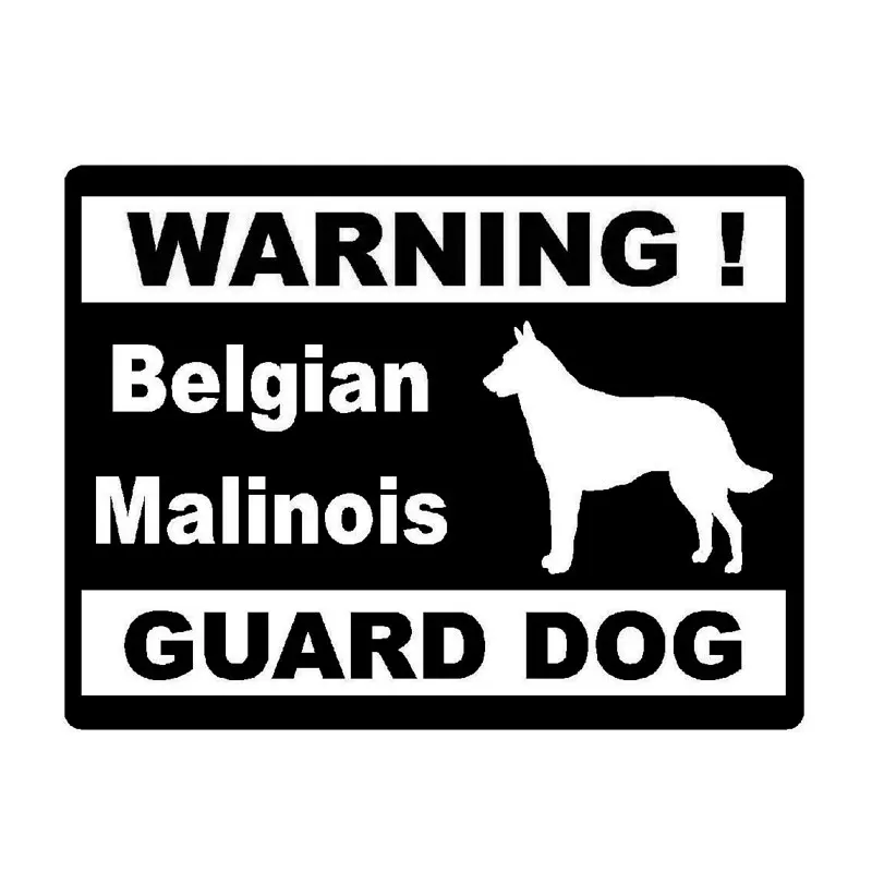 Personalized Sign Car Styling Personality Warning Belgian Malinois Guard Dog Car Stickers PVC