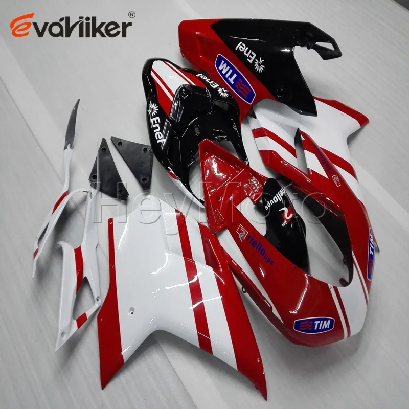 ABS fairing for 848 1098 1198 2007 2008 2009 2010 white motorcycle bodywork kit Injection mold H2