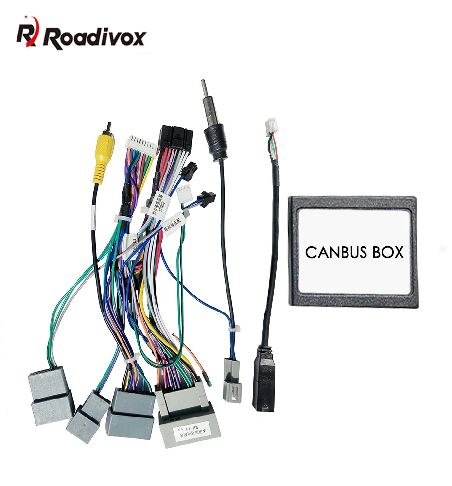 16pin Car Audio Wiring Harness With Canbus BOX For Honda CRV 2.4L HR-V HRV XRV Vezel Stereo Installation Wire Adapter