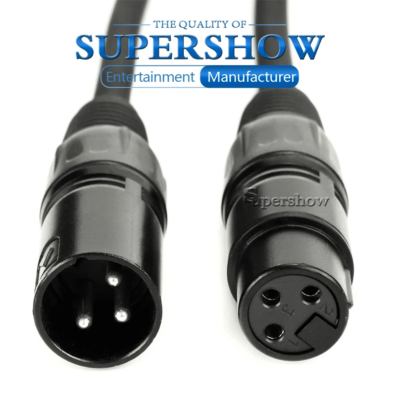 3-pin Connector Signal DMX Cable (1M-15M) DMX512 Stage Lighting Signal Cable LED Par Light Moving Head Light