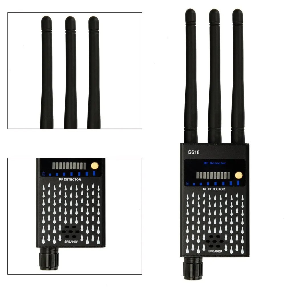Detector 3 Antenna RF CDMA Signal Finder For GSM Bug GPS Tracker Wireless Camera Eavesdropping G618