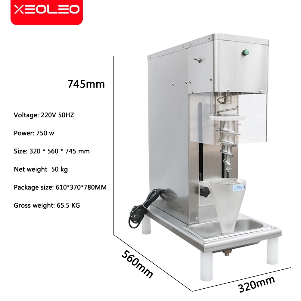 Xeoleo Commerciële Elektrische Swirl Boor Ijs Mixer Machine 750W Bevroren Yoghurt Machine Yoghurt Ijs Machine Met Reiniging