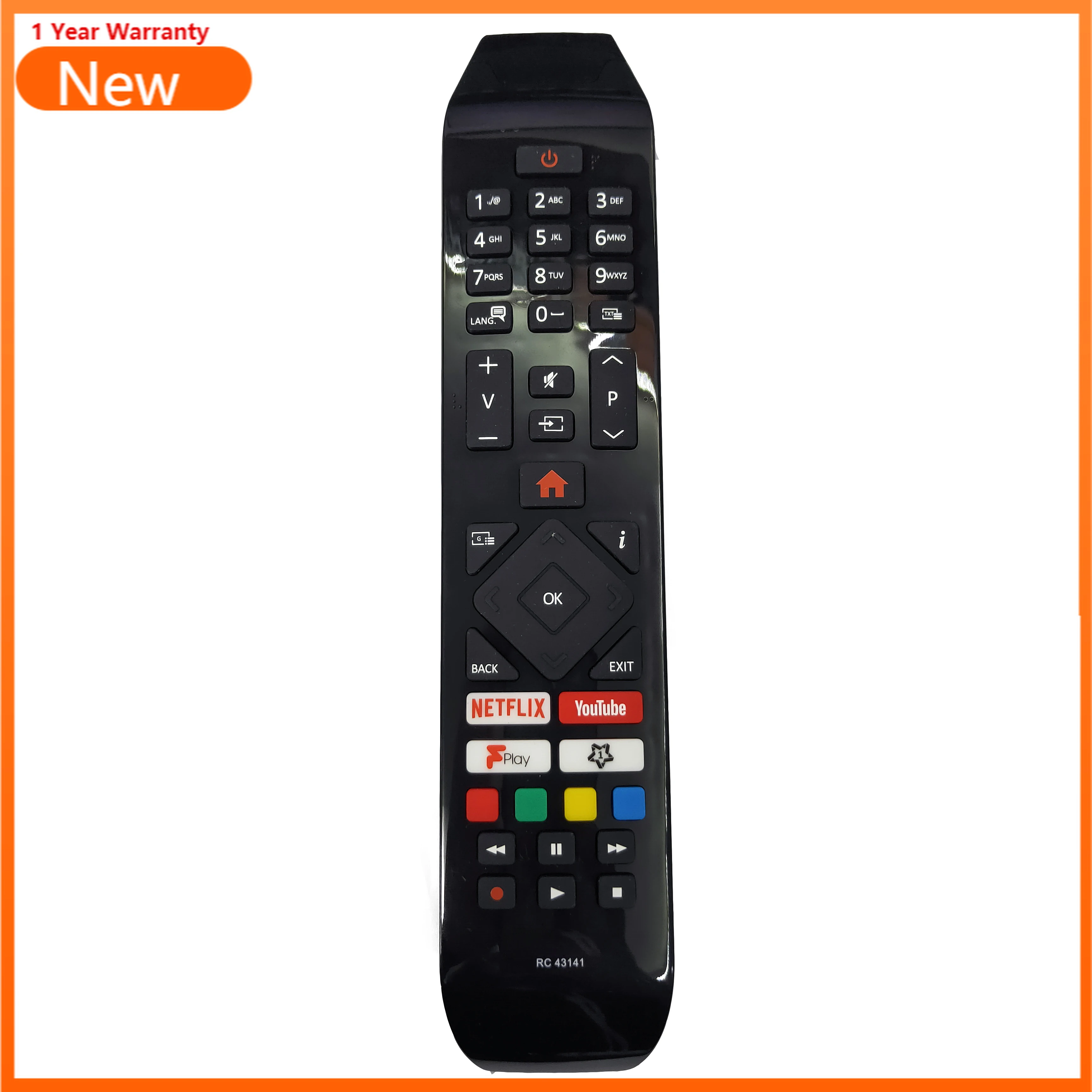 

Original TV Remote Control RC43141 Fit For Hitachi TV 24HB21T65U 32HB26T61UA 43HB26T72U 43HK25T74U With Netflix Youtube