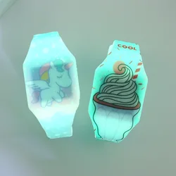 Relojes luminosos de helado para niños y niñas, pulsera con patrón de dibujos animados de animales de Llama, LED, novedad