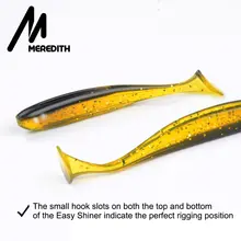 Soft Fishing Lures 50-130mm Double Color T Tail #3