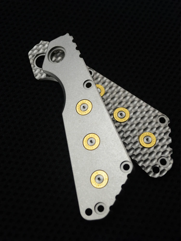 

1 piece Titanium Alloy Strider ST SNG Folding Knife Handle Grip Patch CNC Custom Made Scale Holder DIY Accessories Parts No-slip