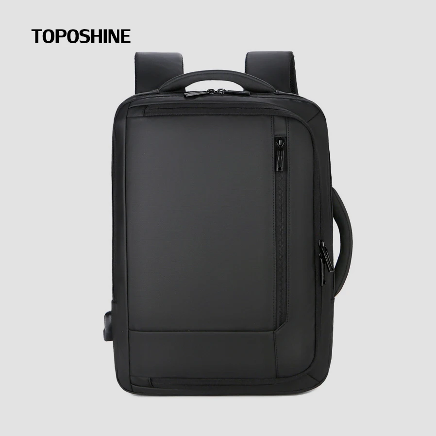 

Toposhine 15.6 inch Laptop Men Backbacks Travel Daypacks Male Leisure Backpack Mochila Laptop Solid Color Bag USB Charing Bags