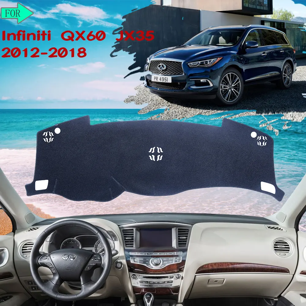 

Чехол на приборную панель, коврик для приборной панели, солнцезащитный ковер для Infiniti QX60 JX35 2012 2013 2014 2015 2016 2017 2018 QX, автомобильные аксессуары, товары