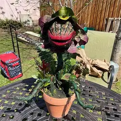 Piranha Resin Statue Halloween Decoration For Home Decor Carnivorous Plant Ornament DIY Flower Movie Figurines Outdoor Garden