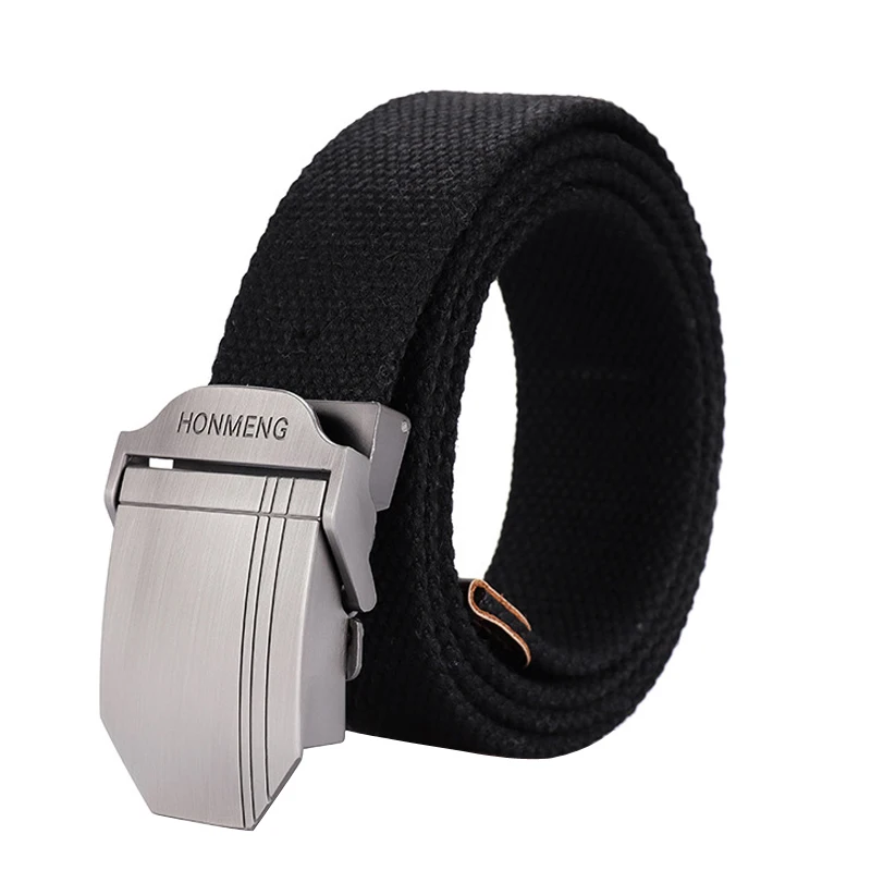 Mannen Canvas riem Outdoor Automatische Gesp Wsist Strap mannen Sport Stijl Jeans Riemen Fashion Casual Jeugd Studenten bel