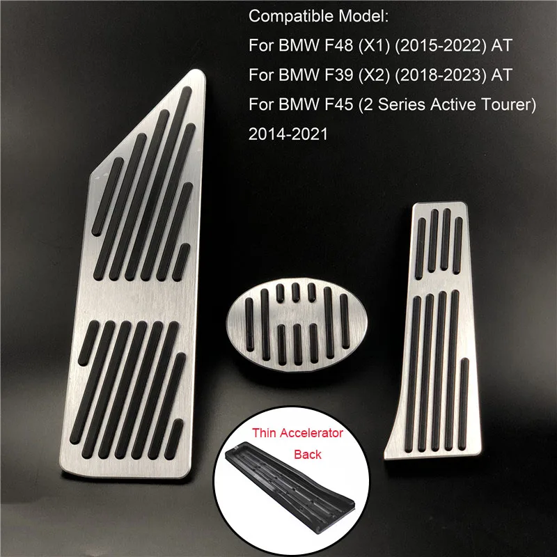 For BMW F48 X1 F45 2 Series 2014-2021 AT Accelerator Brake Foot Rest Pedal Pads Gas Fuel Car Accessories Car styling