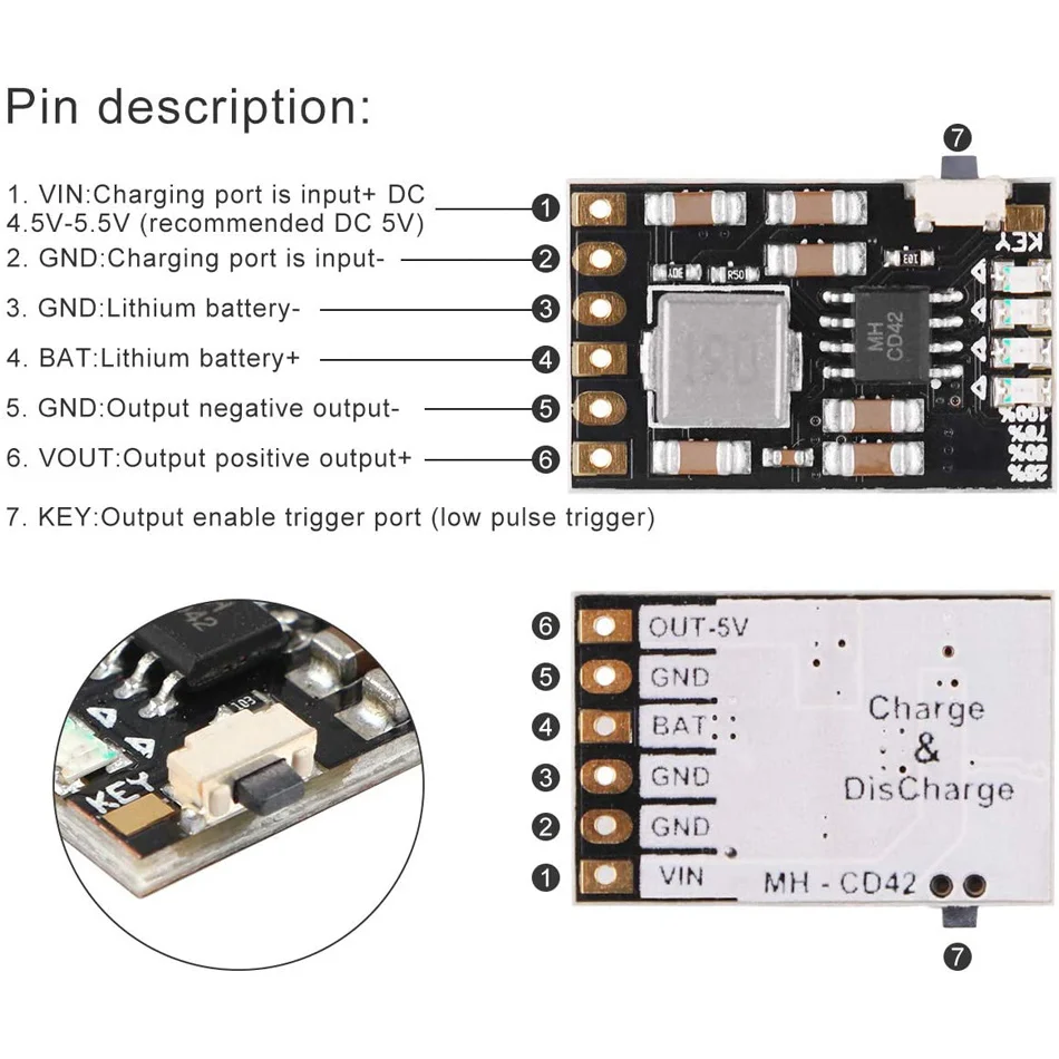 DC 5V 2.1A Mobile Power Diy Board 4.2V Charge Discharge boost battery protection indicator module 3.7V lithium 18650