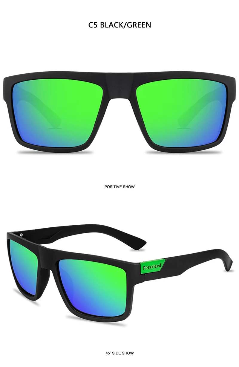Stilvolle Sport Polarisierte Sonnenbrille Männer Frauen Fashion Square Männliche Sonnenbrille Vintage Fahren Angeln Outdoor Shades UV400 – Detail 14