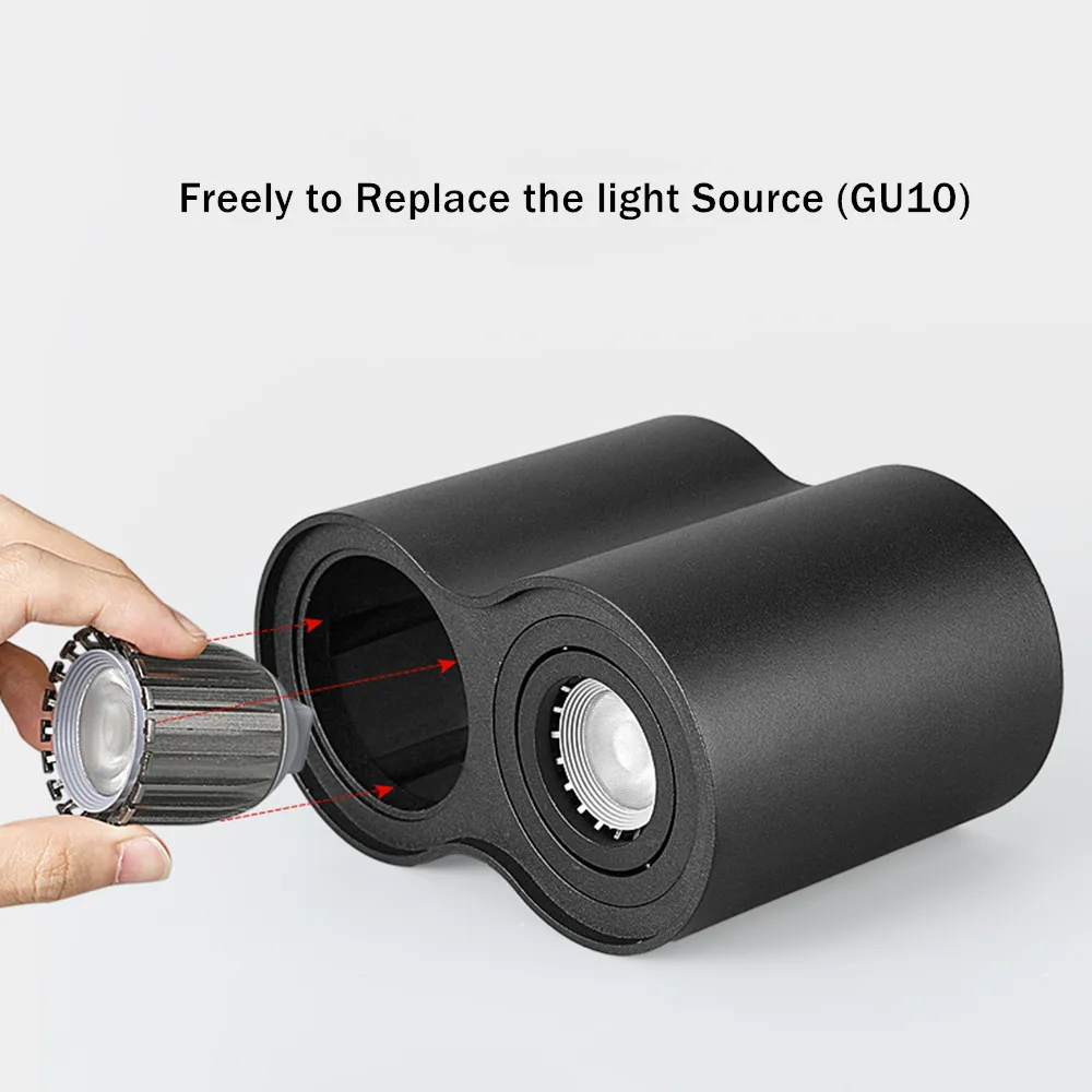 GU10 Led Downlight Surface Mounted Ceiling lights Double Head 5W 10W Spot Led Lamp For Home Hotel Decoration Ceiling Lightings