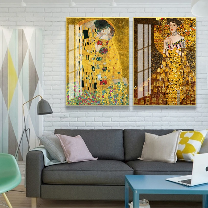 Hd Print Wall Art Unframed Picture For Living Room Gustav Klimt Canvas Print Painting Retro Famous Poster Home Decoration