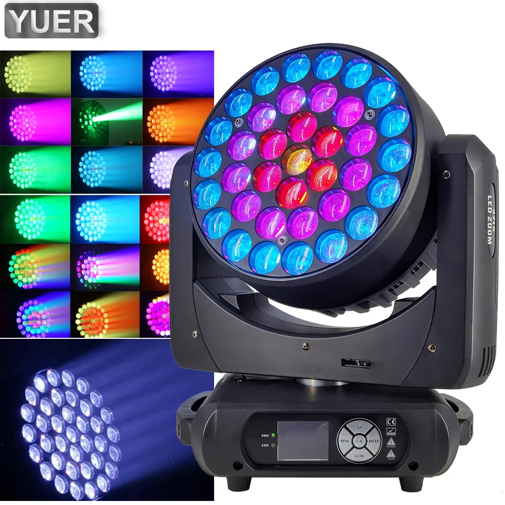 Profession LED Wash Zoom 3-50 degree Moving Head Light 37x15W Stage Effect Lighting DMX512 For DJ Disco Party Bar Lights