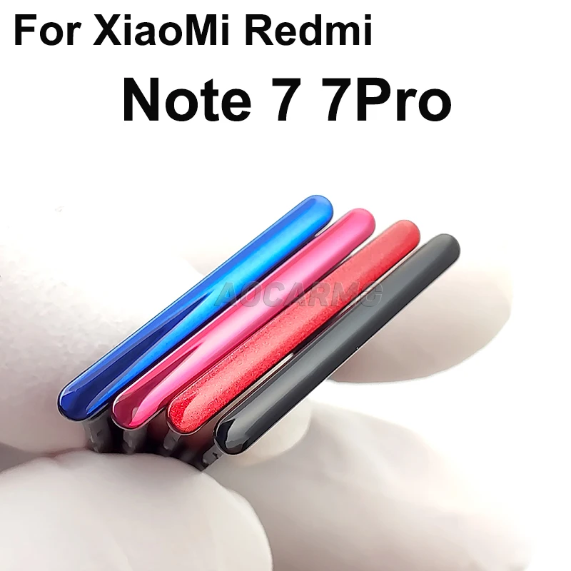 Aocarmo Voor Xiaomi Redmi Note 7 Metalen Plastic Nano Sim Card Tray Microsd Slot Houder Vervanging Deel