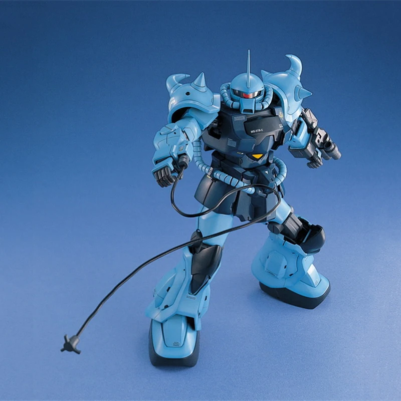 Original Bandai Gundam Anime Figure MG 1/100 MS-07B-3 Gouf Custom Mobile Suit Gundam Effects Anime Action Figures Toys 18cm